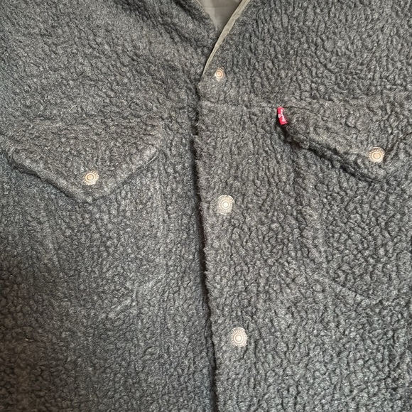 Levi’s men’s black vintage fit Sherpa jacket size small - Picture 3 of 10
